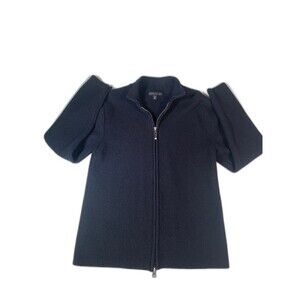 Structure merino wool zip up cardigan jacket XL